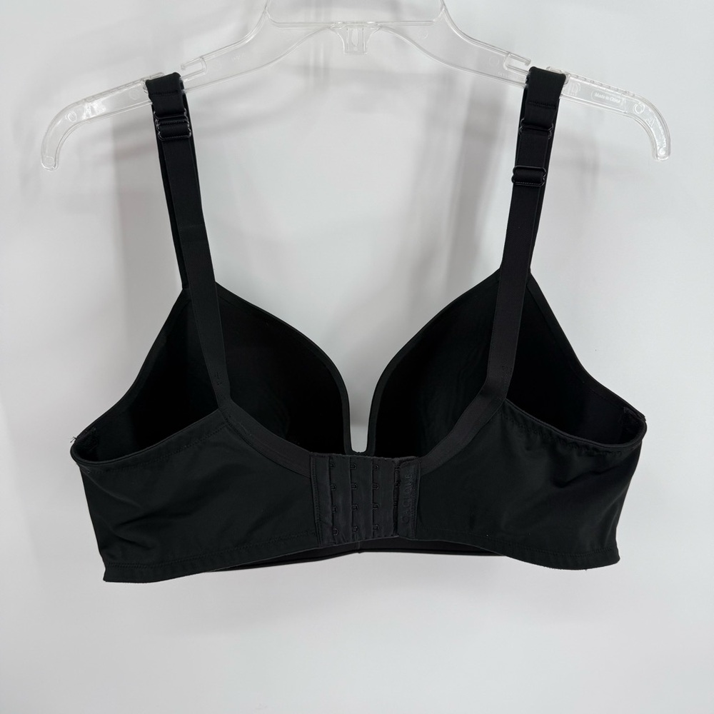 CACIQUE SIMPLY WIRE FREE TSHIRT BRA Size 38DDD Black Full Coverage Back Closure - Picture 5 of 6